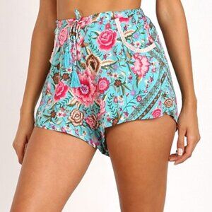 Spell & The Gypsy Collective Babushka Turquoise Shorts XS b89